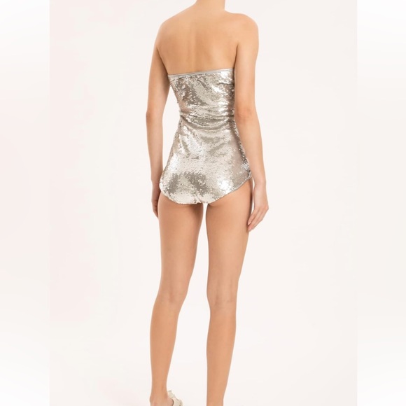 ADRIANA DEGREAS
Sequins Strapless Swimsuit/Top With Bow - Picture 5 of 10